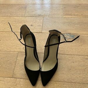MIA Black Ankle Strap Heels